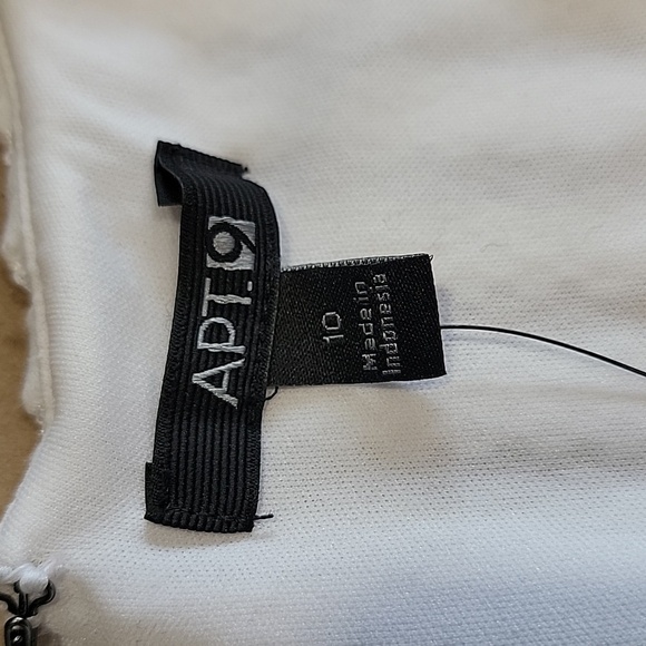 Apt. 9 Size 10 White Sleeveless V-Neck Fit & Flare Mesh/Lace Dress, NEW with Tag - Picture 14 of 16